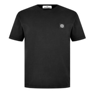 Stone Island Cotton Compass Logo Patch T-Shirt Black - front