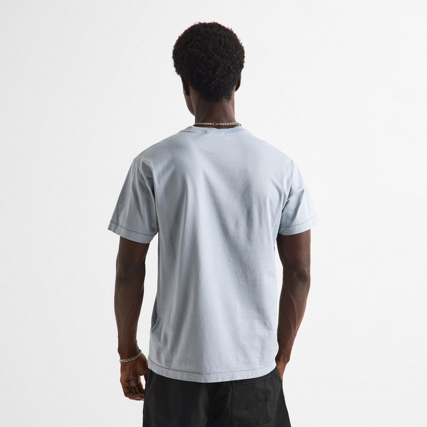 Stone Island Cotton Compass Logo Patch T-Shirt Ash Grey - detail 3