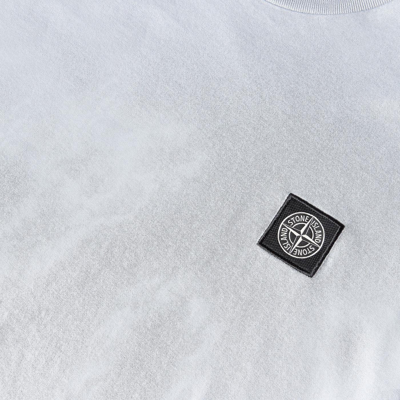 Stone Island Cotton Compass Logo Patch T-Shirt Ash Grey - back