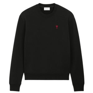 AMI PARIS Ami De Coeur Crewneck Black