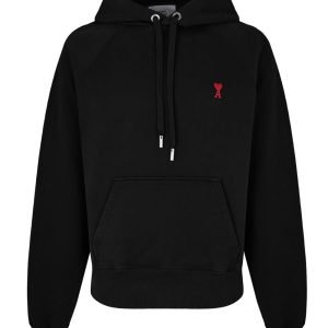 AMI PARIS Ami De Coeur Hoodie Black