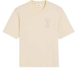 AMI PARIS Ami de Coeur T Shirt Beige