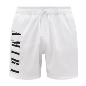 Amiri Vertical Logo Swimshorts in White