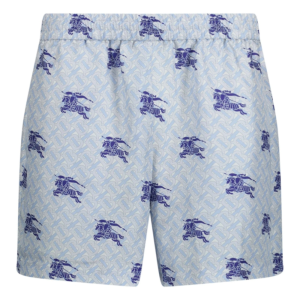 BURBERRY 'BRANDON' SILK SHORTS BLUE