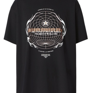 Burberry Globe Graphic T Shirt Black