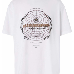 Burberry Globe Graphic T Shirt White