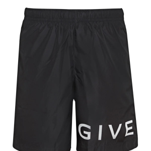 GIVENCHY LOGO LONG SWIMSHORTS BLACK