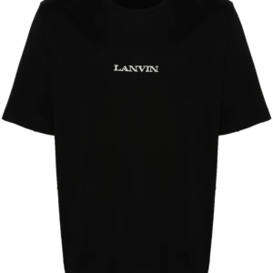 Lanvin Embroidered Small Logo T-Shirt Black