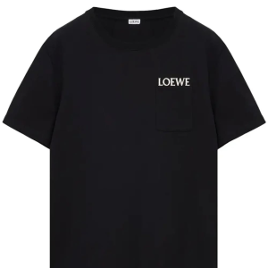 Loewe Brand-Embroidery Relaxed Fit T-Shirt Black